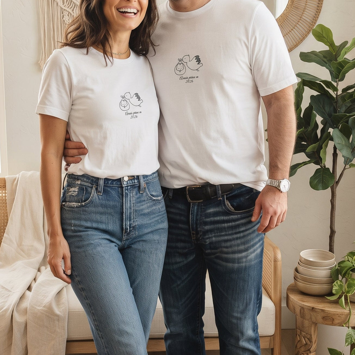 Tshirt Annonce de grossesse en couple - vendu à l'unité