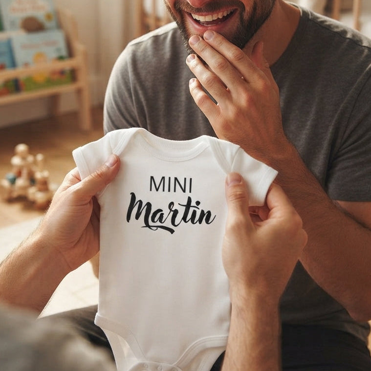 Body bébé personnalisé avec nom de famille