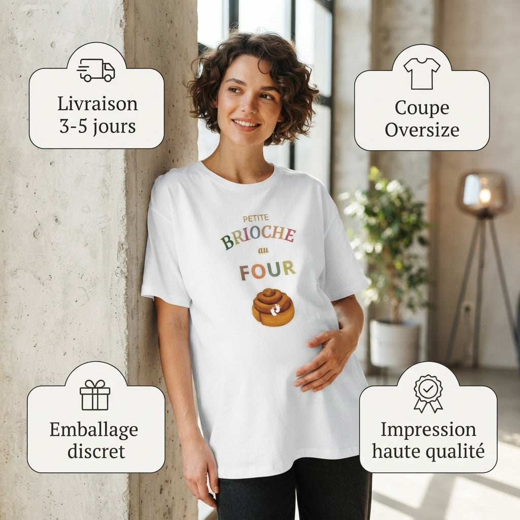 Tshirt d'annonce de grossesse " Brioche "