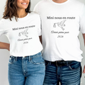 Tshirt pour annonce grossesse en couple cigogne 2- vendu à l'unité