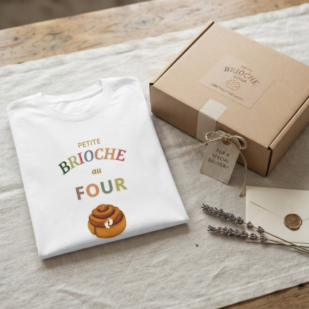 Tshirt d'annonce de grossesse " Brioche "