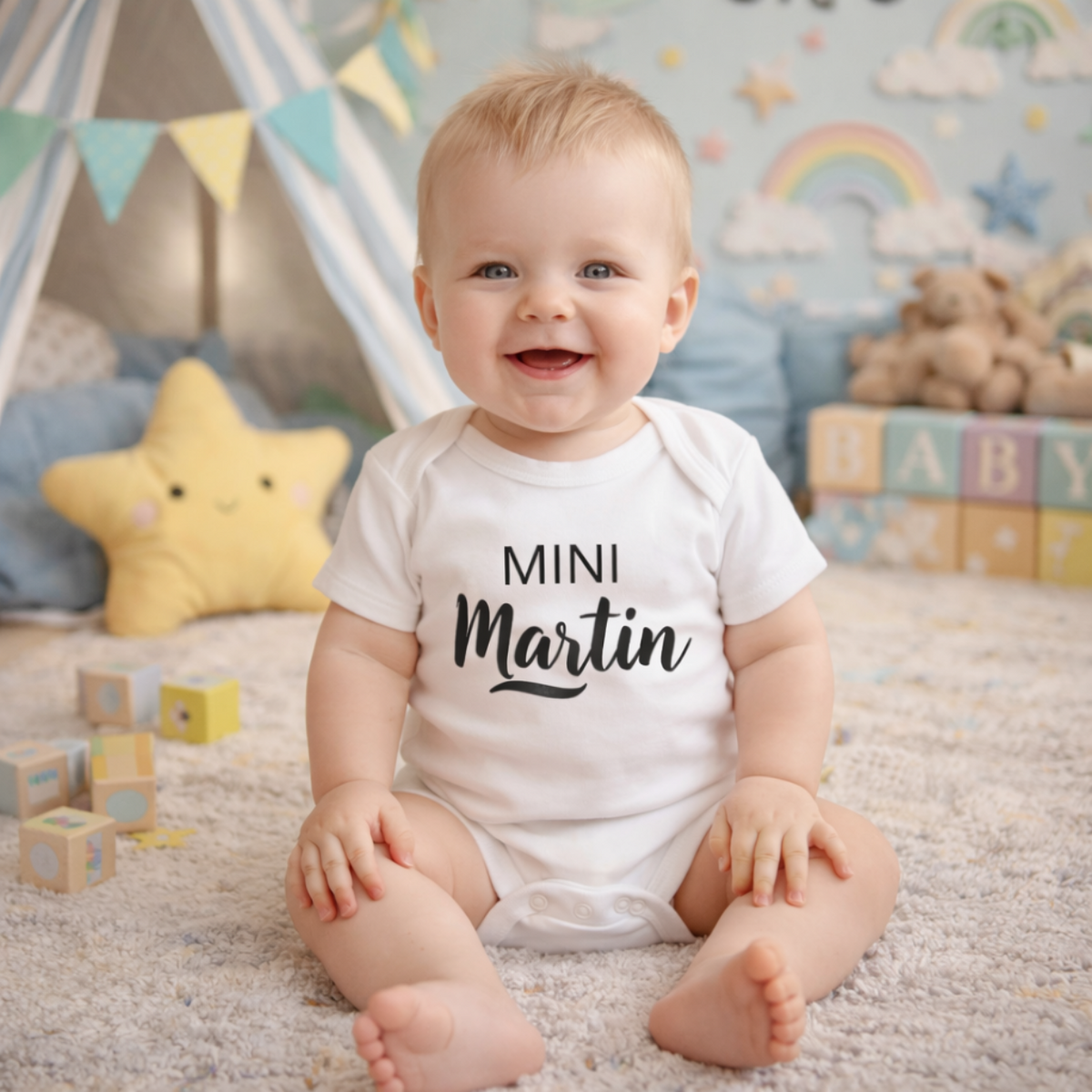 Body bébé personnalisé avec nom de famille