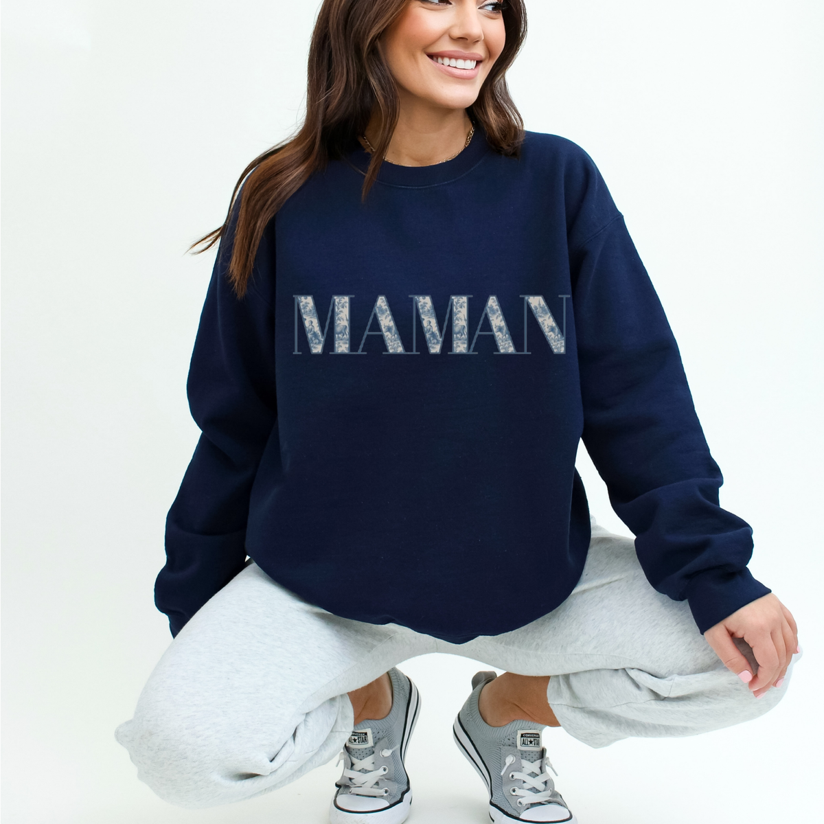 sweat pour maman toile de jouy