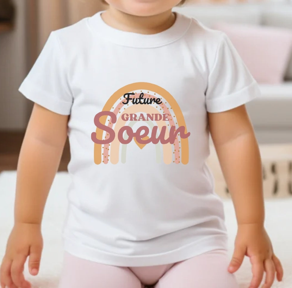 tshirt annonce grossesse grande soeur petite fille